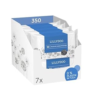 LILLYDOO Feuchte Waschtücher 350 Stück - Plastikfrei