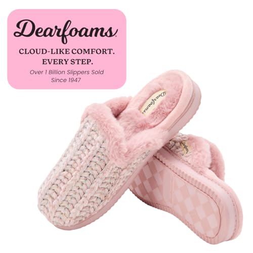 Dearfoams Women's Memory Foam House Shoes Gifts for Her Paris Scuff Slipper4