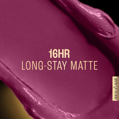 Image of Lakme Forever Matte Liquid Lip Colour, Long-Lasting Liquid Lipstick, Lightweight & Transferproof, Smudgeproof - Purple Pout, 5.6ml (Pack of 2)