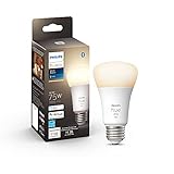Philips Hue White A19 Medium Lumen Smart Bulb, 1100 Lumens, Bluetooth & Zigbee Compatible (Hue Hub O
