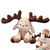 Generico Cartoon-Hirsch-Plüschtier, weiches Schießen mit weihnachtlichen Plüschtieren | Ideen zum Sammeln von Umarmungspuppendekorationen. Entzückende Hirsch-Peeluch-Figur