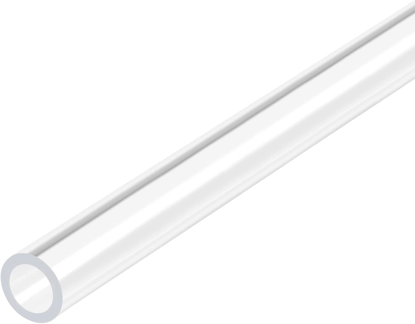 MECCANIXITY Acrylic Pipe Clear Rigid Round Tube 12mm(1/2") ID 16mm(5/8") OD 18" for Lamps and Lanterns, Water Cooling System