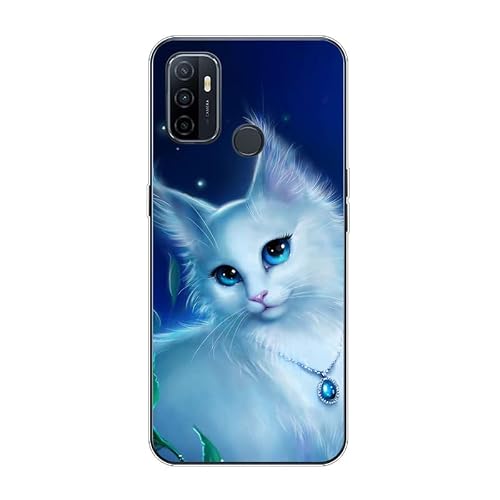 KARTXITAI Case Compatible with A33 (2020)/A32,Shockproof Slim Thin Silicone Protective Anti-Fingerprint Anti-Scratch Anti-Fall Phone Cover - cat, Kitty, Pussy