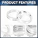 INFINAUTO Car Wheel Hub Centric Rings OD 69.1mm to ID 57.1mm Wheels Center Shaft Shock Absorbing Hubrings Aluminium Alloy Silver Tone Durable