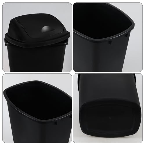 Set 4 Canecas de Basura Plásticas 13 Galones Tapa Abatible miniatura 3