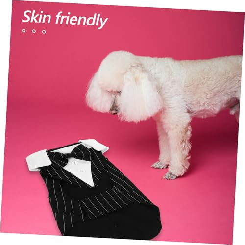 Traje Formal para Perro con Corbatín y Botones Decorativos miniatura 4