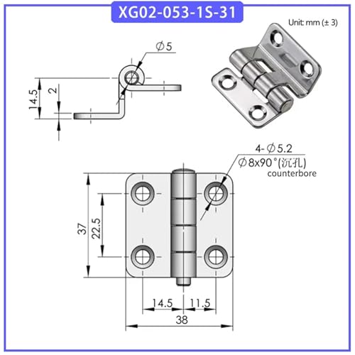 Charnière coudée inox pour rénover vos placards de cuisine - 3