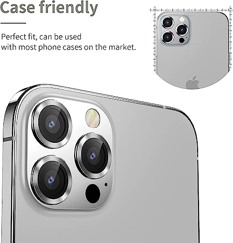 Image of DD SON Back Camera Lens Protector Tempered Glass for iPhone 13 Pro /iPhone 13 Pro Max (Silver) Case Friendly with Edge to Edge Coverage and Easy Installation Kit, Pack of 1