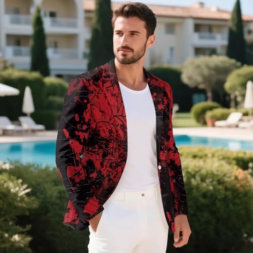 Men’s Halloween Blazer One Button Suit Jacket with Pocket Lightweight Sport Coat with Lining Festival Clothing S-5XL4