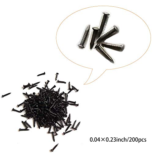 Small Nails, Bluelec 200Pcs Wooden Nail For Household Decoration, String Art Or Any Other Diy Things (1×6Mm/0.04×0.23Inch, Black) #TOP1