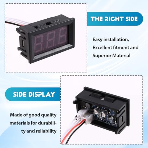 Ampèremètre Hall voltmètre numérique DC 400A LED pour circuit ouvert isolé