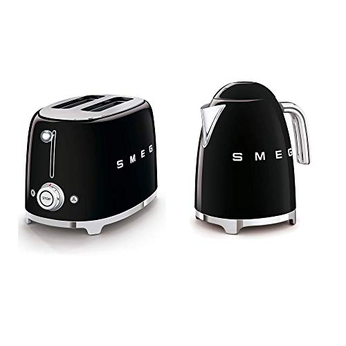 SMEG 2-Slice Toaster & 1.7-Liter Kettle in Black