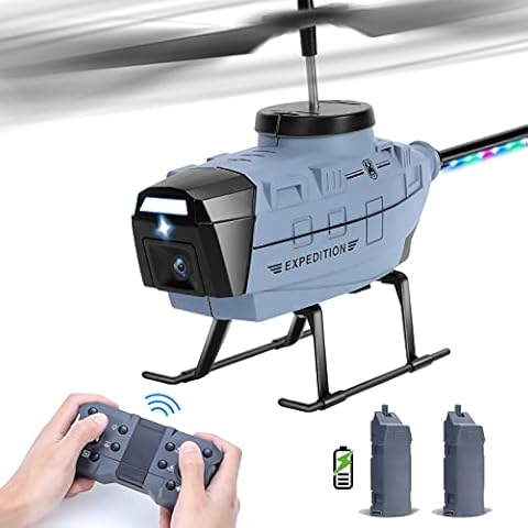 VATOS Hubschrauber Ferngesteuert Hindernisvermeidung,2.4GHz RC Helikopter Hobby Flugzeug mit Batterien Kreisel,RC Hubschrauber mit LED Licht 3,5 Kanal,Geburtstagsgeschenk für Kinder Jungen Erwachsene Cover
