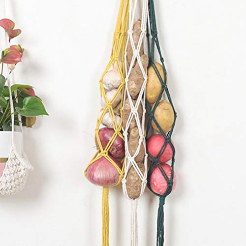 UPKOCH Suspensão Vegetais Sacola de Armazenamento Saco de Rede de Malha Net para Batatas Cebola Alho
