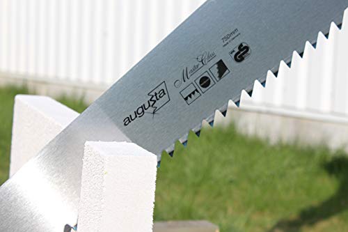 Augusta-Heckenrose Porenbetonsäge 750mm I Handsäge aus Bandstahl C75 mit stabilem Holzgriff I Robuste Bausäge mit grober Schubzahnung für Porenbetonsteine u.a. – Bild 3