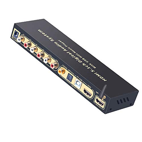 RSGK Convertidor de Digital a analógico, DTS Dolby Hard Decoding, U Disk HDMI Bluetooth 5.0 Fibra óptica ARC Coaxial, DAC DTS AC3 FLAC Ape 4K * 2K HDMI To HDMI Extractor Converter SPDIF ARC