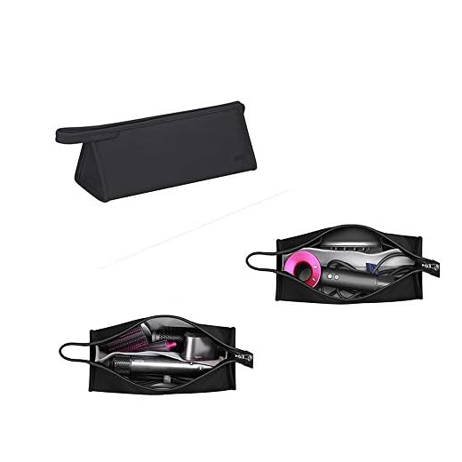 Buwico PU Leather Travel Case Portable Storage Bag for Dyson Airwrap Styler/Dyson Supersonic Hair Dryer, Waterproof Anti-Scratch Dustproof Shockproof Protection Organizer Travel Gift Case (Black)
