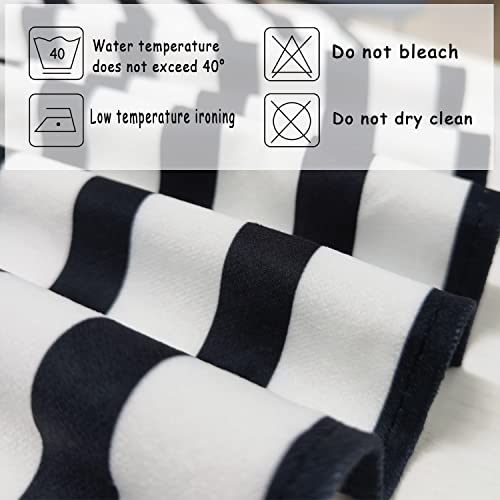 Mimbcb Christmas Tree Skirt, Black And White Tree Skirt Print Stripe Farmhouse Modern Christmas Tree Skirt Mat Cover Ornaments For Christmas Holiday Party -36Inch #TOP1