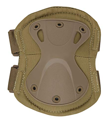 Rothco Low-Profile Tactical Elbow Pads – Hard and Flexible Protector Cap – Breathable EVA Foam Cushion Padding, Coyote Brown