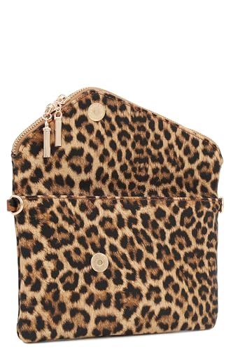 Image of FashionPuzzle Envelope Wristlet Clutch Crossbody Bag with Chain Strap