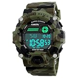Men's Digital LED Sport Watch,Waterproof Electronic Casual Military Wrist Camouflage Strap Boys Sports Watch With Silicone Band Luminous Alarm Stopwatch Watches