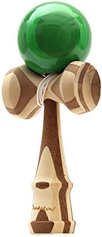 Amazon Damaken けん玉 ストリートけん玉 フリースタイル Kendama 竹素材 ストライプ模様 で 視認性good おしゃれでスタイリッシュに 技 成功率ｕｐ エクストリームけんだま 木のおもちゃ プレゼントにも バンブーモデル グリーン けん玉 おもちゃ