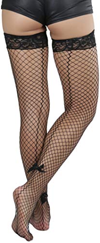 Image of ToBeInStyle Women's Timeless Backseam Fishnet Stocking