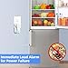 Power Failure Alarm, Super Loud 0-120dB Adjustable 6 Alert Power Outage Alarm for Freezer with LED & Extender Socket for Fridge, Basement,Garage,15A GFCI/GFI 1