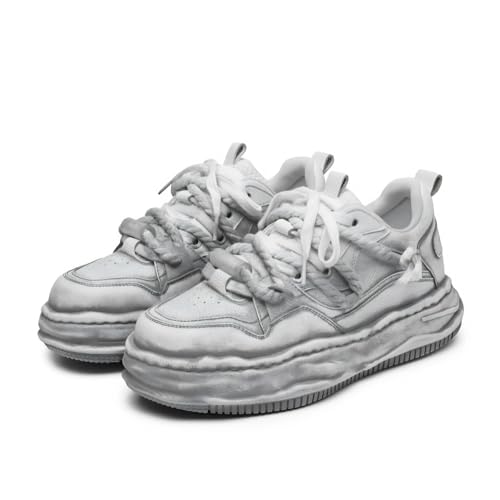 Y2K Leather Shoes with Thick Sole for Men 2.75-Inch Height Increasing Casual Dress Shoes Perfect for Office Wear Oxford Chelsea and Fashionable Street Style