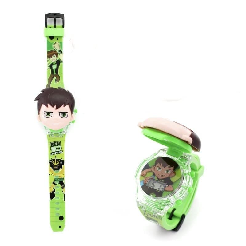 Emartos Ben Ten 10 Watch Digital Watch Face Cover Music for Kids (Multicolour Dial Green Colored Strap) [3-7 Years] (B000WOQKBM) Amazon Price History, Amazon Price Tracker