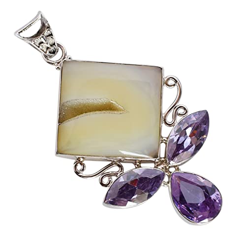 Collier agate druzy naturelle argent 925 pour sublimer votre style quotidien