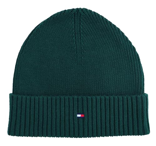 Bonnet tricoté coton cachemire Tommy Hilfiger vert hunter idéal pour vos sorties citadines