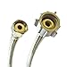 Fluidmaster B4T16 Toilet Connector, Braided Stainless Steel - 1/2 F.I.P. Thread x 7/8 Female Ballcock Thread, 16-Inch Length