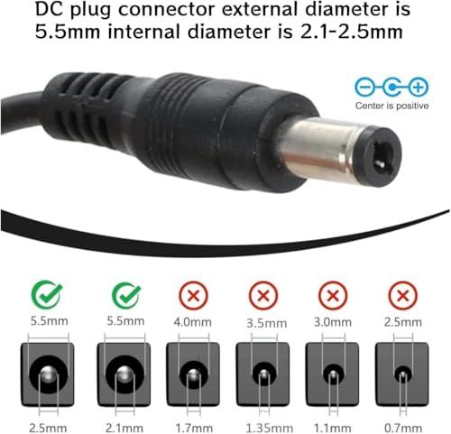 5V 1A Power Supply, UK AC 100-240V to DC 5V 1Amp Adapter with 5.5x2.5mm Plug for LED Strip Light, CCTV Camera, Router, Speaker, Hi-Fi, Tablet - Universal Wall Charger Power Adapter (Black, M) - Image 3