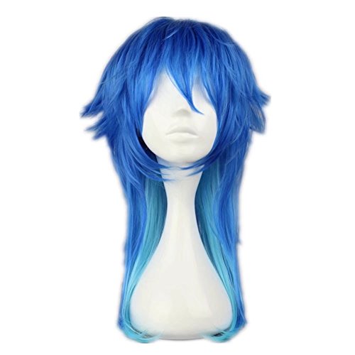 COSPLAZA Cosplay Wigs Short Party Hair Mixed Blue Fashion Boy Synthetic Wig (Mixed)
