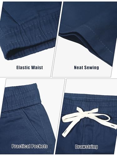 2 Pack Boys School Uniform Shorts Pull On Jogger Shorts Cotton Summer Shorts4