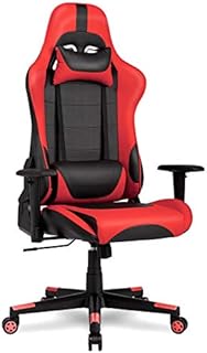 Racing Computer Gaming Chair with Adjustable Arms, Ergonomic High Back PC Chair with Headrest and Lumbar Cushion