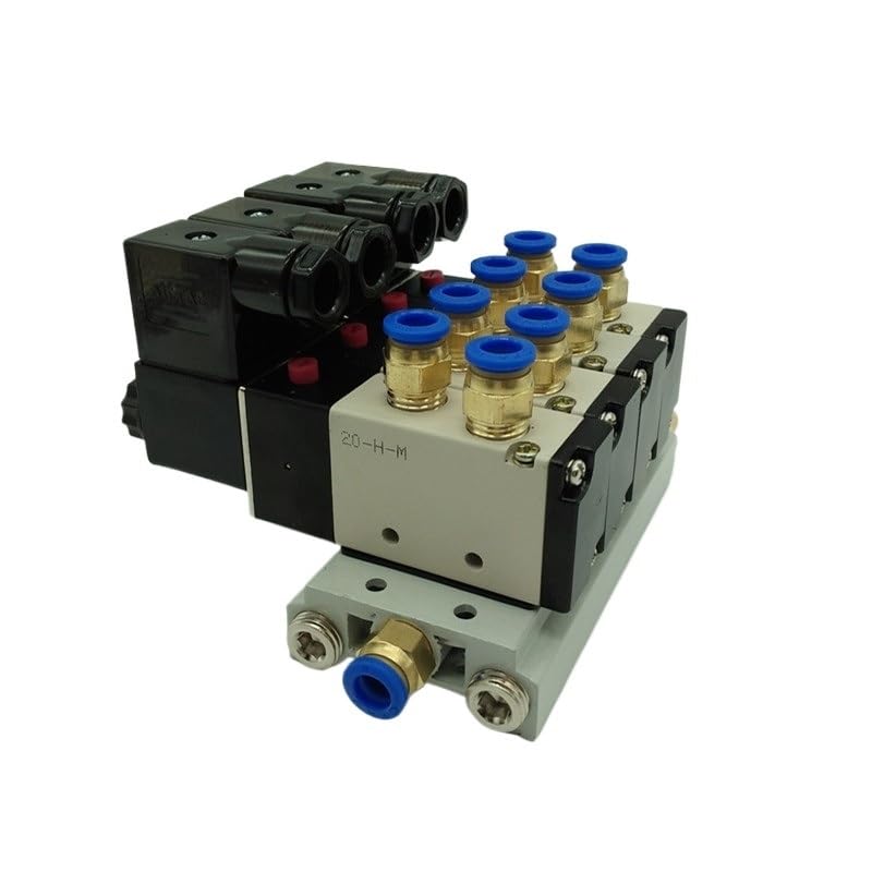 4V210-08 DC 24 V poczwórny zawór elektromagnetyczny tłumiki 6 mm szybkozłączki zestaw podstawowy