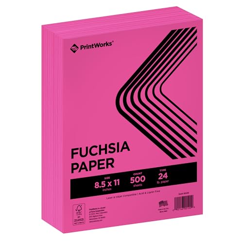 Papier coloré rose fuchsia PrintWorks 89g/m² FSC pour loisirs créatifs et impressions