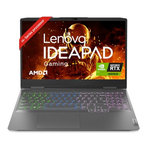 Lenovo IdeaPad Gaming 3 AMD Ryzen 5 6600H 15.6″ (39.62cm) FHD IPS 120Hz Gaming Laptop (8GB/512GB SSD/Win 11/NVIDIA RTX 3050 4GB/RGB Keyboard/Alexa/3 Month Game Pass/Onyx Grey/2.32Kg), 82SB00V4IN