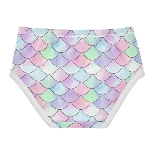 Joisal Cotton Girls Underwear Toddler Pastel Mermaid Colorful Cute Panties Girl Cartoon Underpants Briefs 2t2