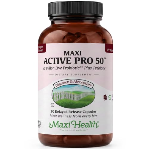 Maxi Health® Probiotics 50 Billion CFU with Prebiotics (60 Capsules)