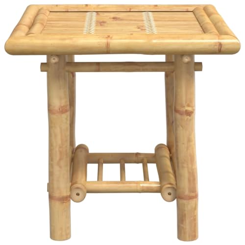 Table de salon en bambou de haute qualité avec double plateau
