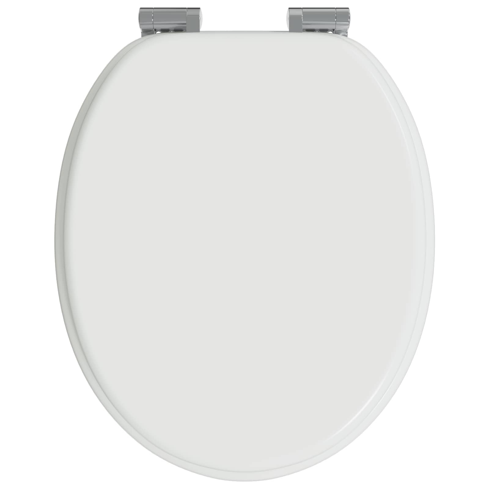 Sedile Toilette MDF Bianco 44x38 cm Chiusura Morbida