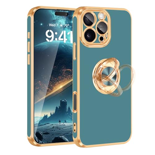 Coque iPhone 16 Pro Max pour voiture et trajets du quotidien avec support bague fine brillante