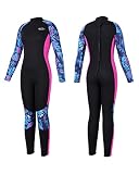 Yikayin Traje de Neopreno para Mujer, 3mm MUTA de Longitud Completa con Cremallera en la Espalda, Traje de Buceo de Neopreno para Mujeres para Buceo, Surf, Snorkel, Kayak, Sup