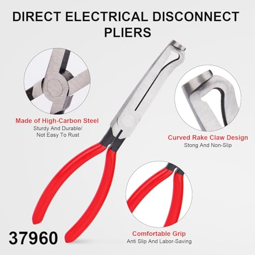 Electrical Disconnect Connector Pliers For Car: Automotive Electrical Plug Removal Connector Disconnect Tools 37960/37980,Connector Separator and Hose Clamp Pliers