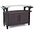 Keter Unity XL Outdoor Kitchen Island Rolling Cart Bar Table & Storage Cabinet, Grill Station with Utensil Hooks for Grilling Accessories, Brown