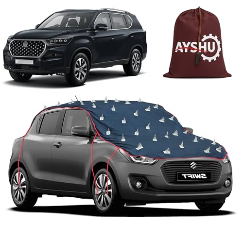 Image of AYSHU Water-Resistant Spike Car Cover for SsangYong Rexton - Protects from Dogs, Monkeys, Dust, Sunlight & UV - Full Roof Universal Fit