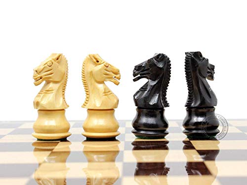 Set de Ajedrez House of Chess Galaxy Staunton: Piezas en Madera Ébano/Boj, Tablero de Madera Wenge de 15" x 15", con 2 Reinas, 4 Caballos y 2 Peones Adicionales miniatura 7